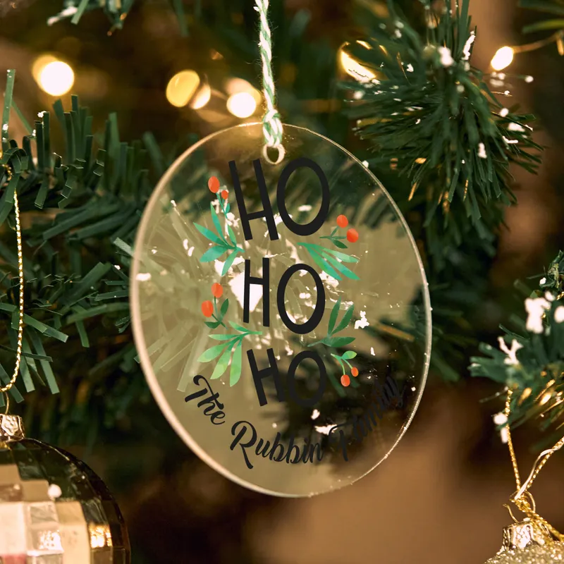 Personalized Ho Ho Ho! Christmas Ornament