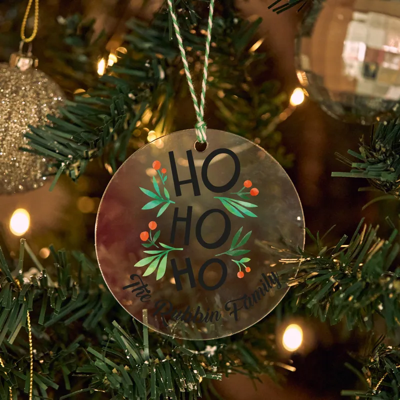 Personalized Ho Ho Ho! Christmas Ornament