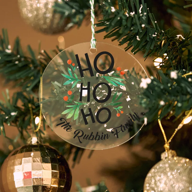 Personalized Ho Ho Ho! Christmas Ornament