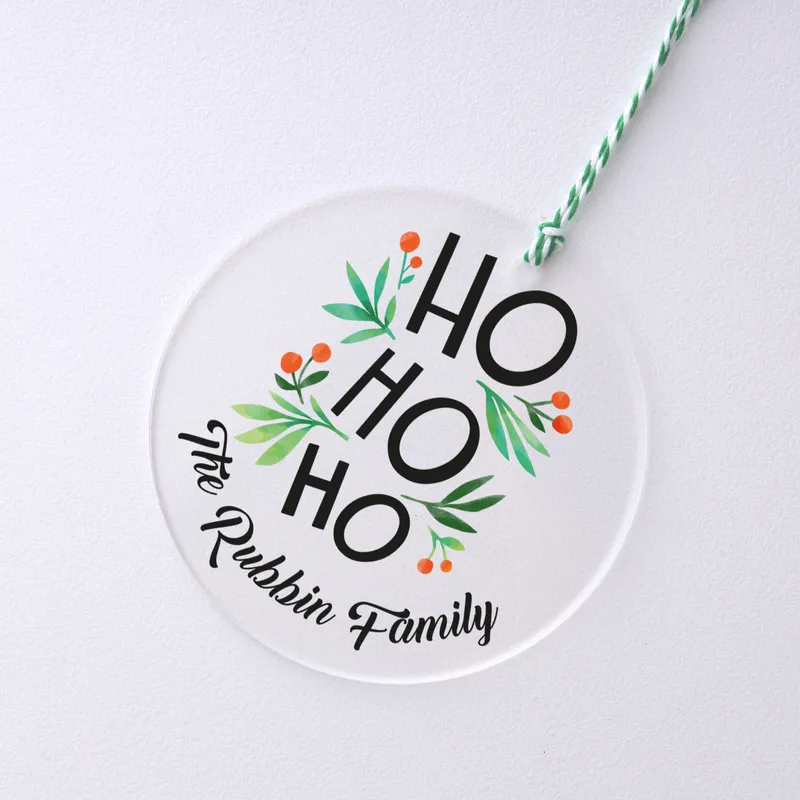 Personalized Ho Ho Ho! Christmas Ornament