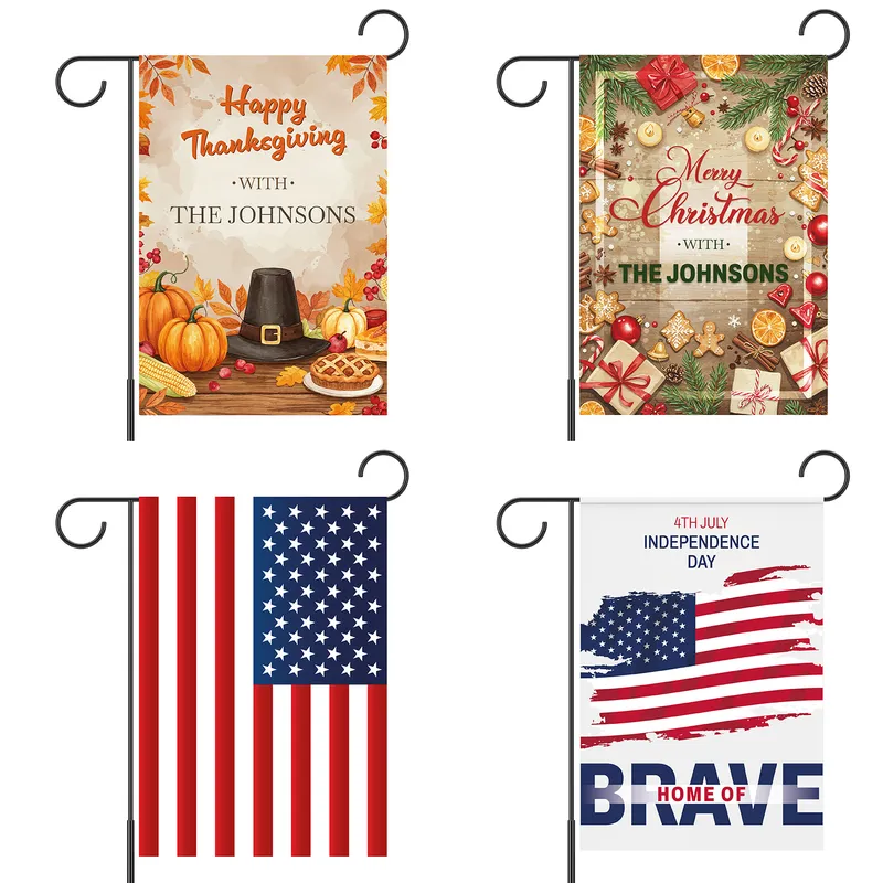 Personalized Holiday Garden Flag