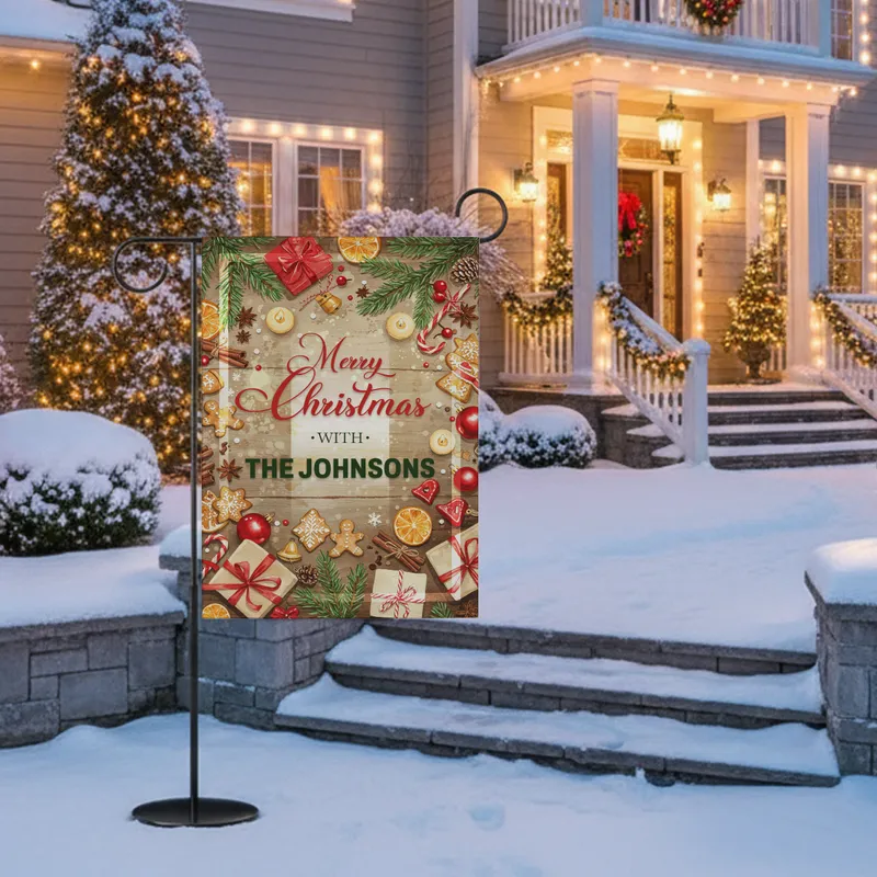 Personalized Holiday Garden Flag