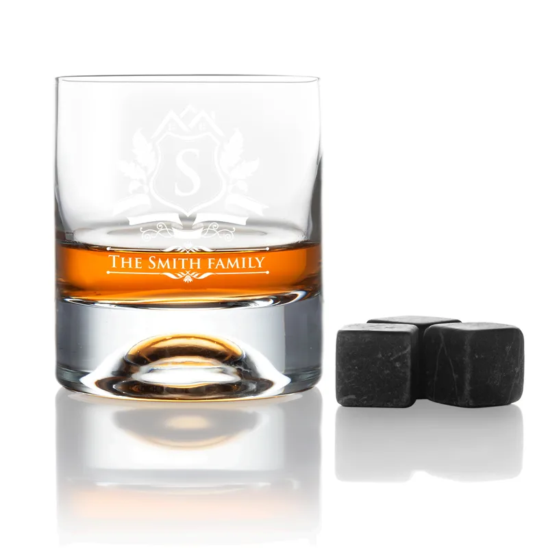 Personalized Home Gifts Whiskey Glass Set in Wooden Box
