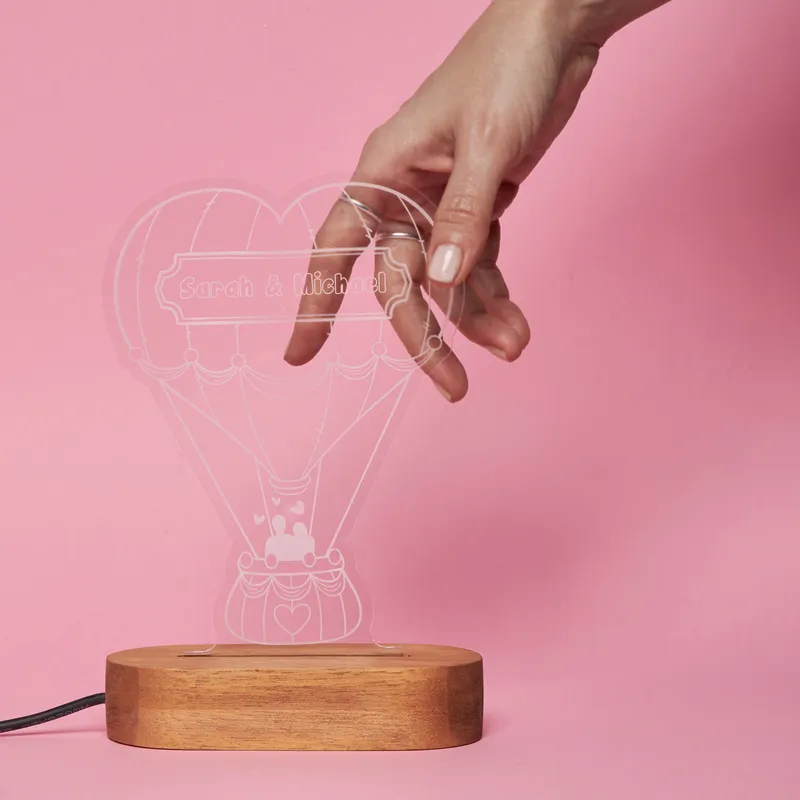 Personalized Hot Air Balloon LED Lamp for Partner