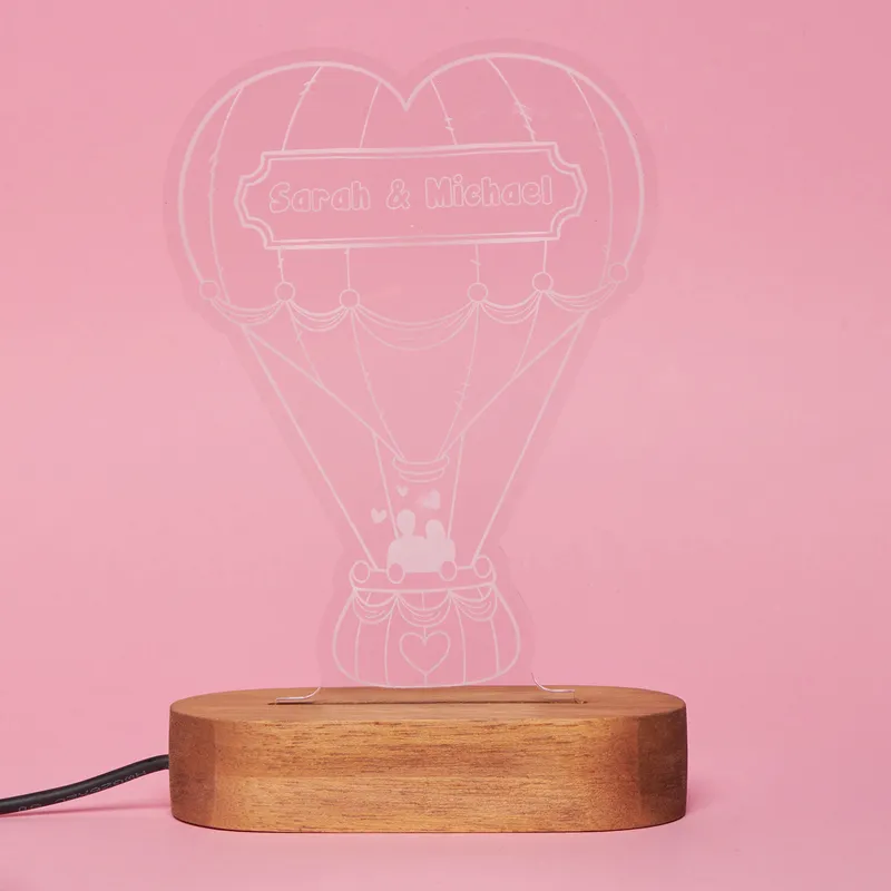Personalized Hot Air Balloon LED Lamp for Partner