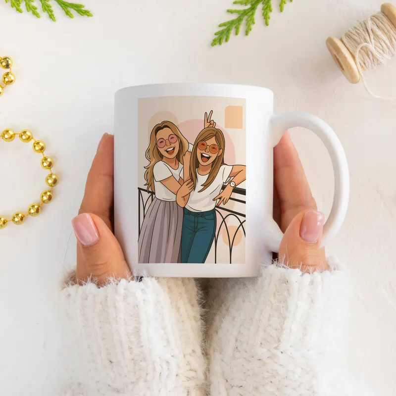 Personalized Illustration Photo Mug