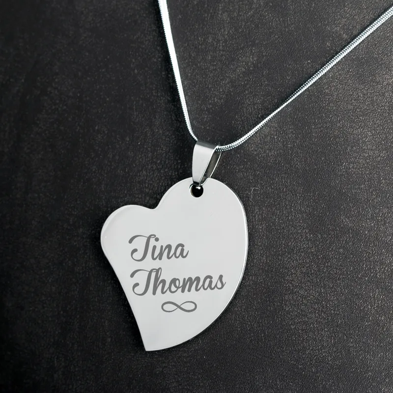 Personalised Eternal Love Heart Necklace for Her
