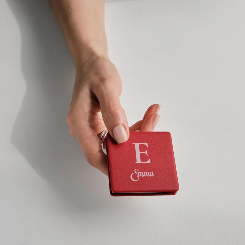 Personalized Initial and Name Compact Mirror