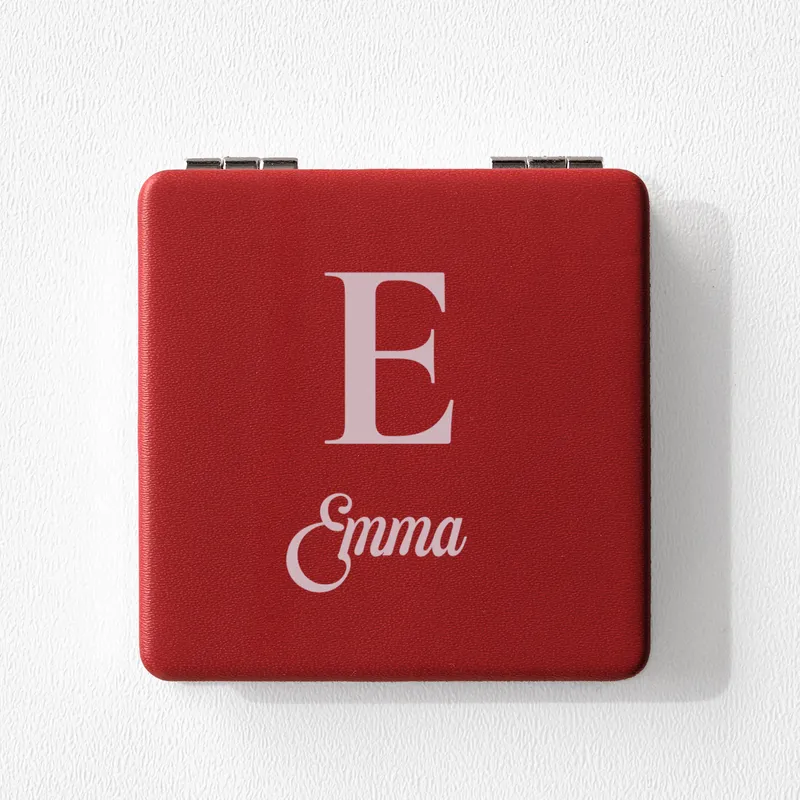 Personalized Initial and Name Compact Mirror