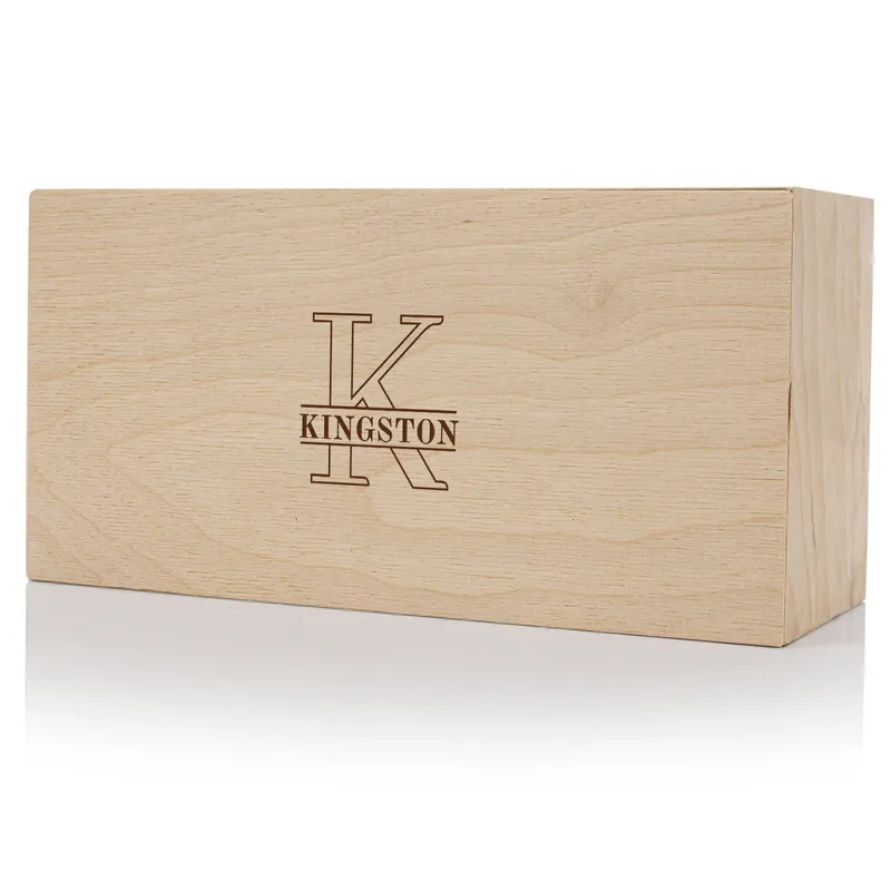 Personalized Initial & Name Whiskey Set in Wooden Gift Box