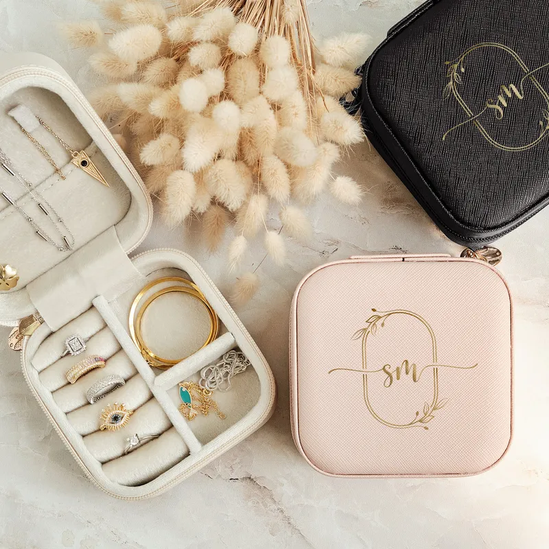 Personalised Initial Portable Jewellery Organiser