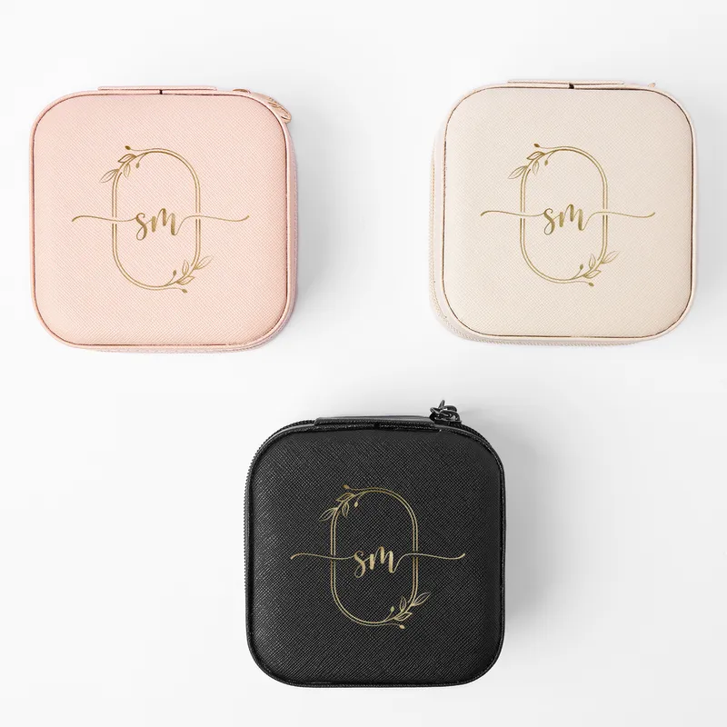 Personalised Initial Portable Jewellery Organiser