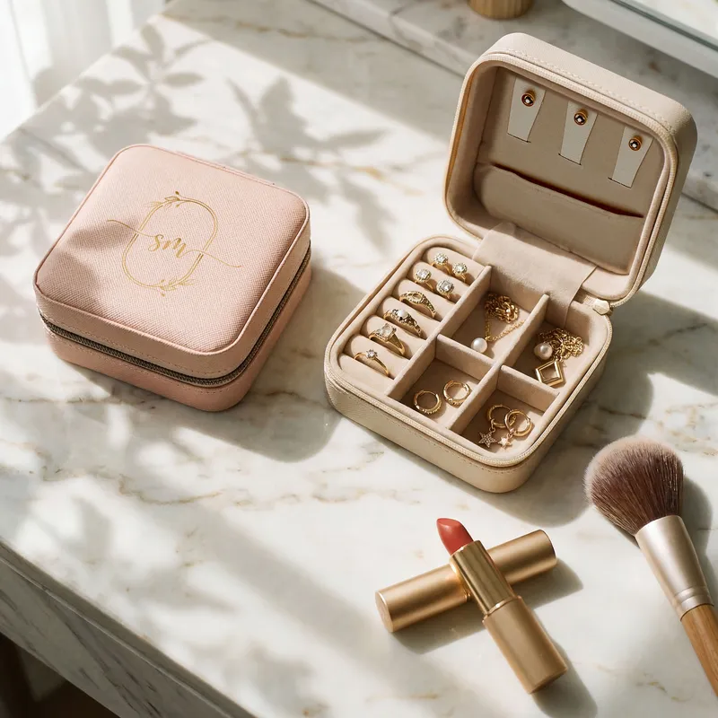 Personalized Initial Portable Jewelry Organizer