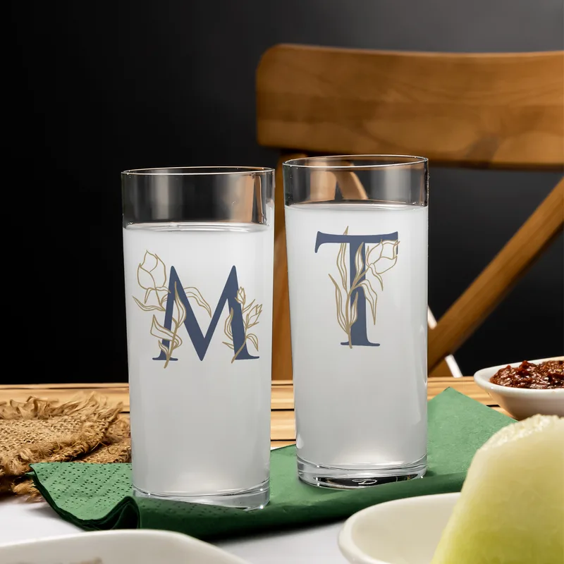 Personalized Initial Raki Glass and Carafe Set