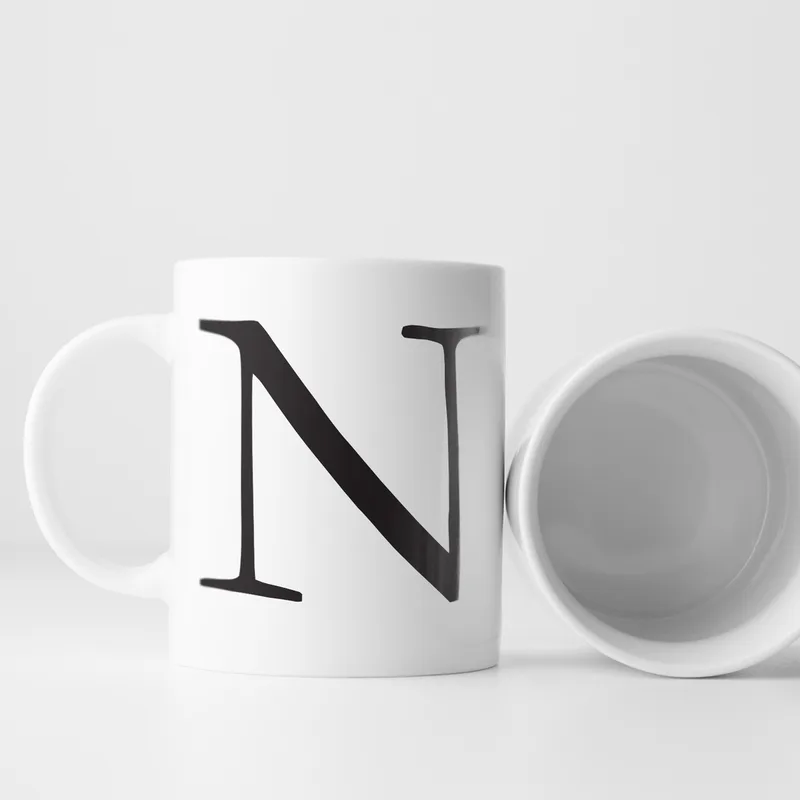 Personalized Initial Written Mug