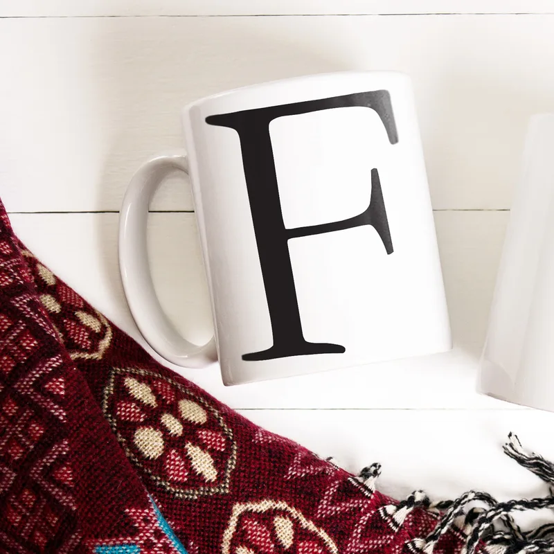 Personalized Initial Written Mug