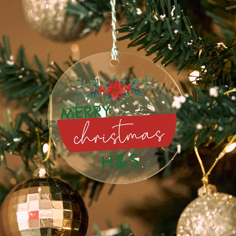 Personalized Initials Christmas Ornaments