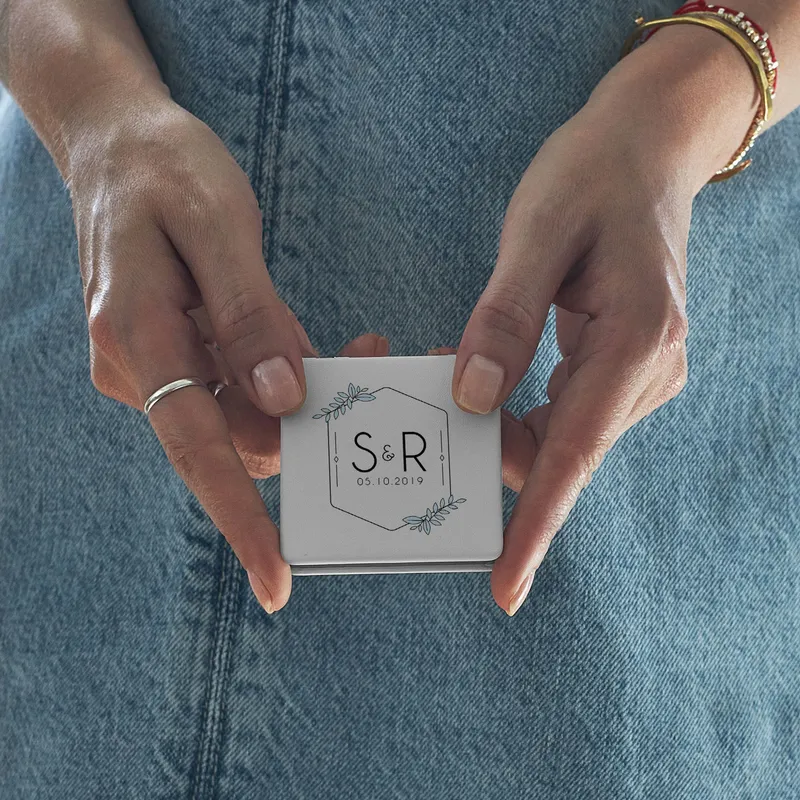 Personalized Initials Hand Mirror for Her