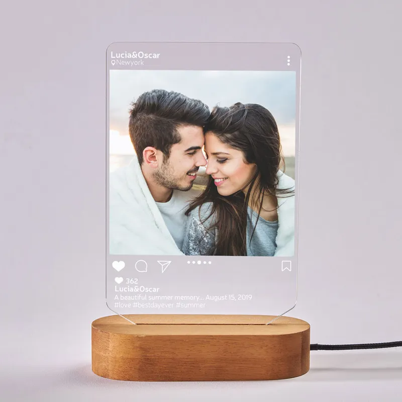 Personalized Instagram Post Design 3D LED Lamp