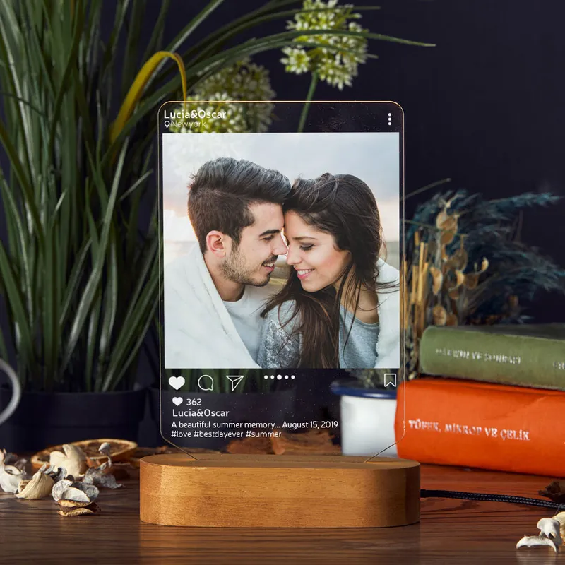 Personalized Instagram Post Design 3D LED Lamp
