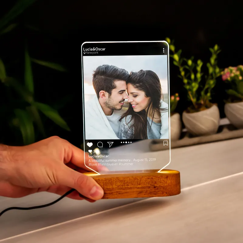 Personalized Instagram Post Design 3D LED Lamp