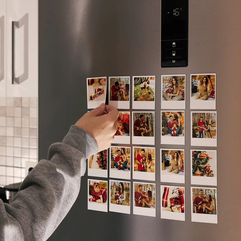 Personalised Photo Magnet Set with Instant Polaroid Design - 24 Pieces
