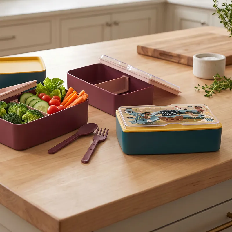 Personalized Kids Double-Layer Lunch Box for School