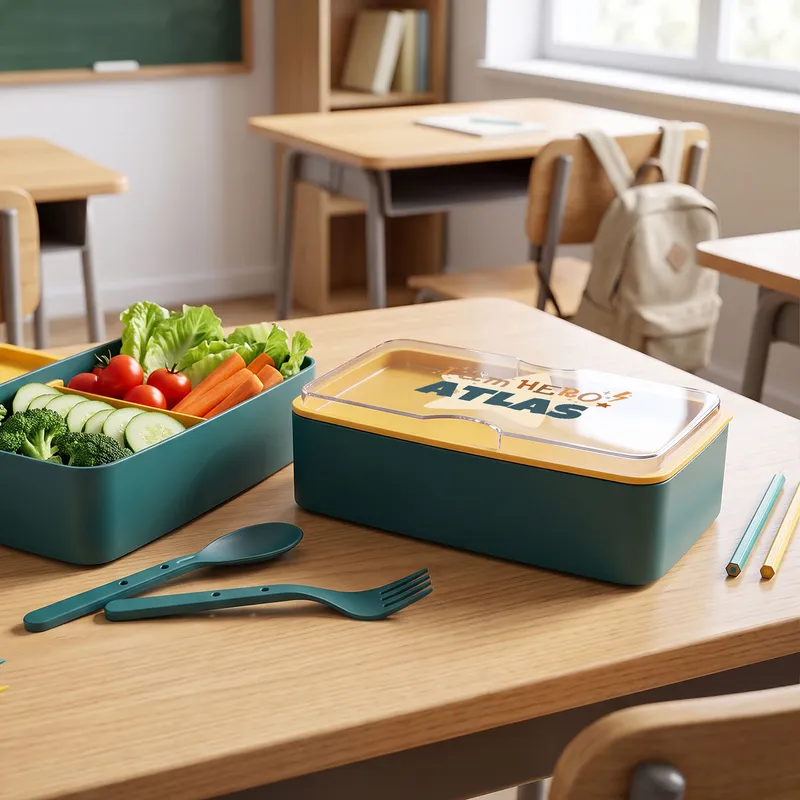 Personalized Kids Double-Layer Lunch Box for School