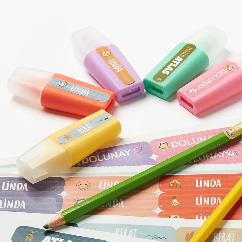 Personalized Kids Lunch Box Set – Name Stickers or Iron-On Labels