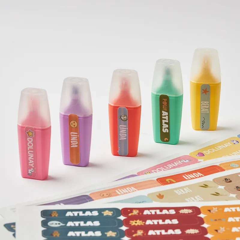 Personalized Kids School Set of 4 – Lunch Box, Water Bottle, Name Stickers & Iron-On Labels