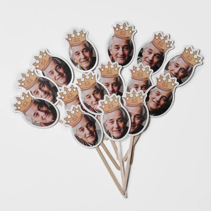 Personalized King Crown Photo Birthday Party Decoration