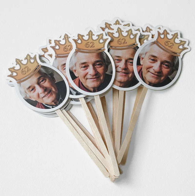 Personalized King Crown Photo Birthday Party Decoration