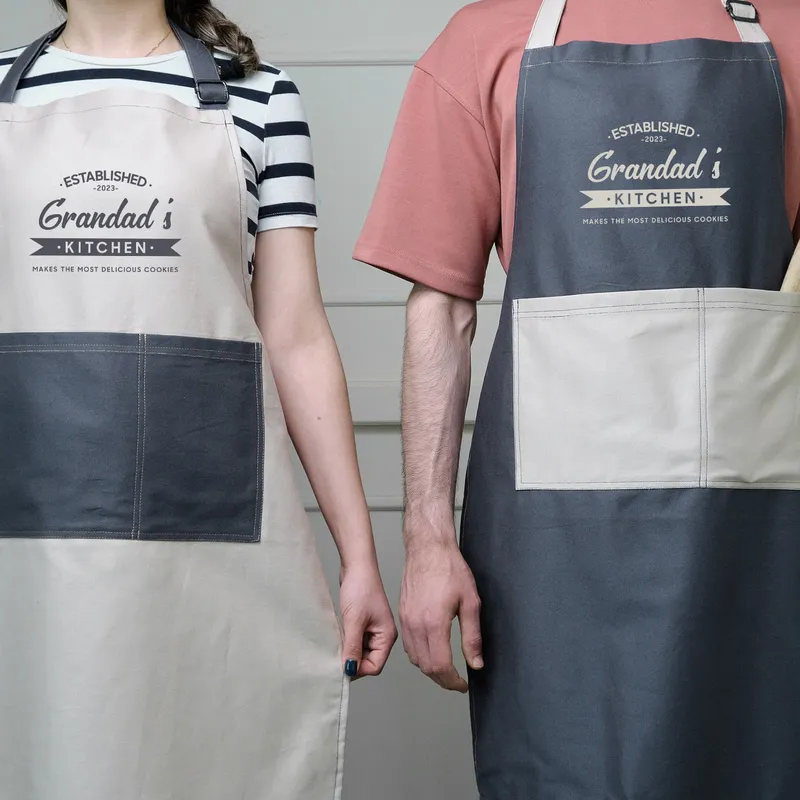 Personalised Grandad's Kitchen Apron - Custom Cooking Gift