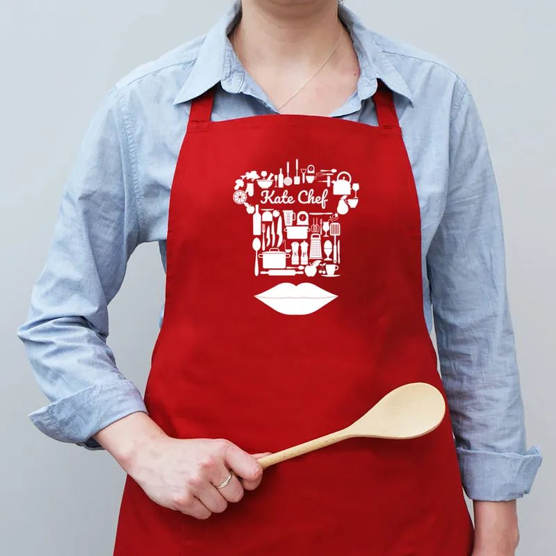 Personalised Chef Apron with Hat Design for Food Lovers