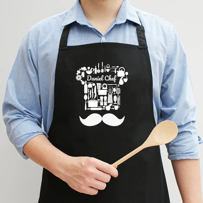 Personalised Chef Apron with Hat Design for Food Lovers