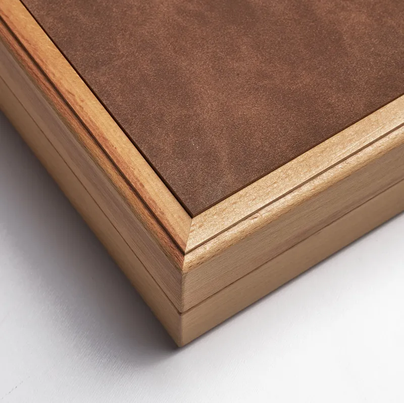 Personalized Leather Beech Backgammon Set with Name and Date