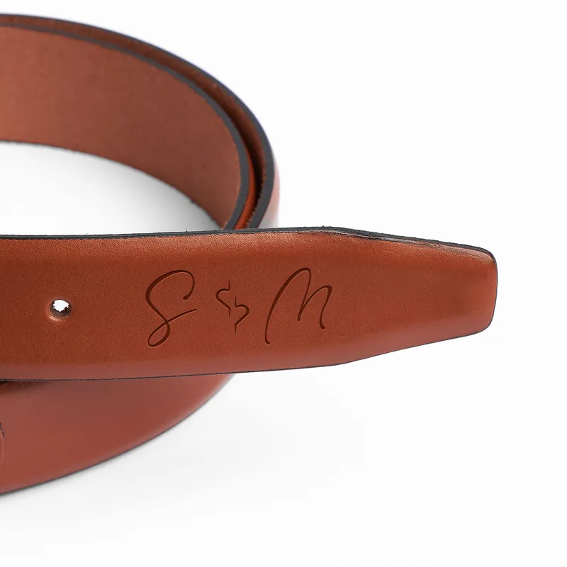 Personalized Leather Belt Anniversary Gift for Him