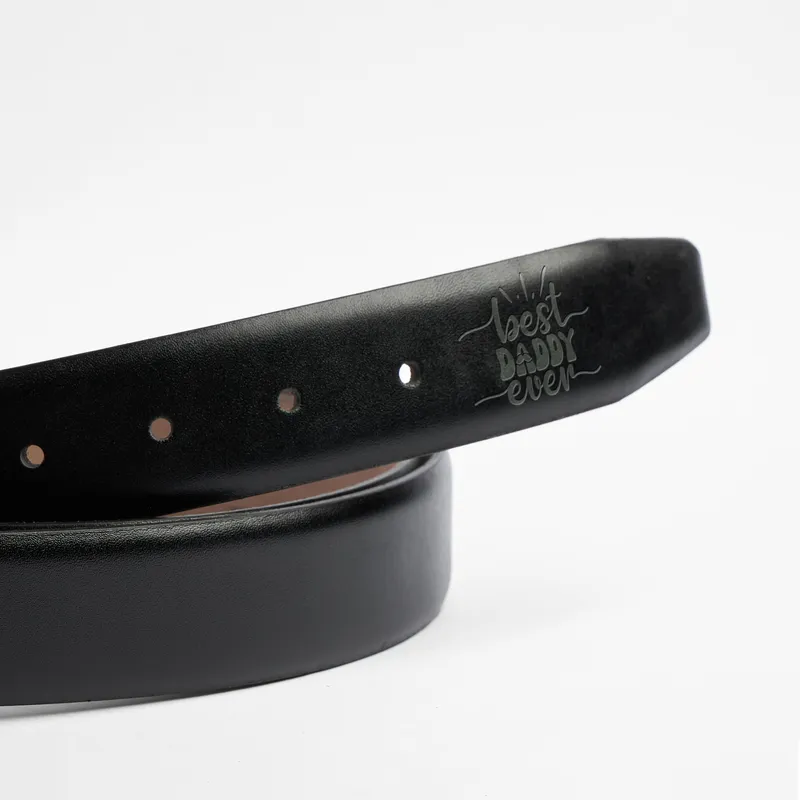 Personalized Leather Belt with Custom Message for Dad