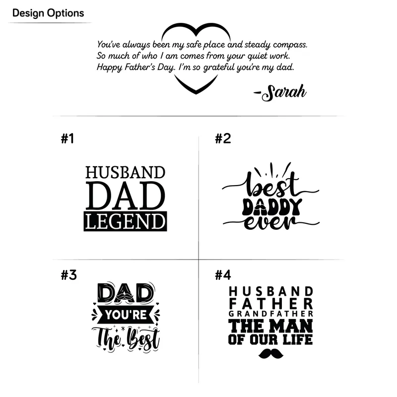 Personalized Leather Belt with Custom Message for Dad