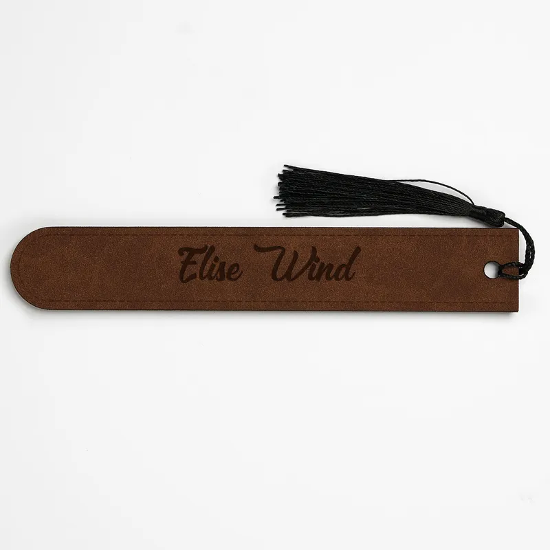 Personalised Leather Bookmark Set of 4