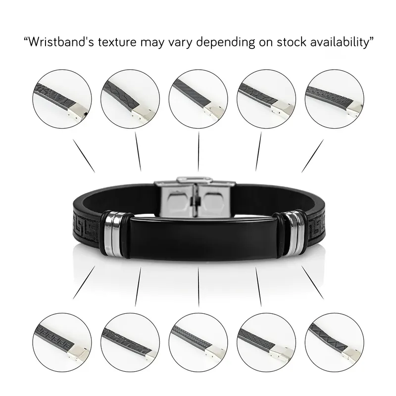 Personalized Leather Bracelet with Roman Numerals