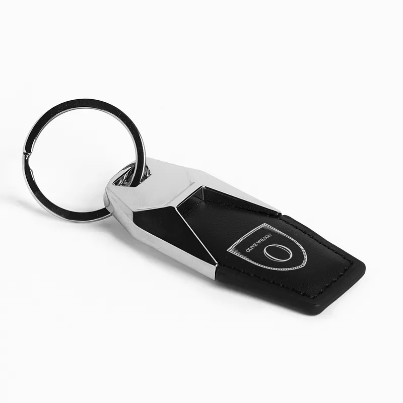 Personalised Leather Car Keyring for Men