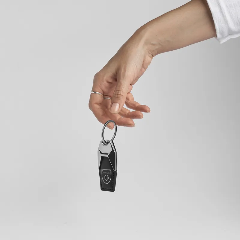 Personalised Leather Car Keyring for Men