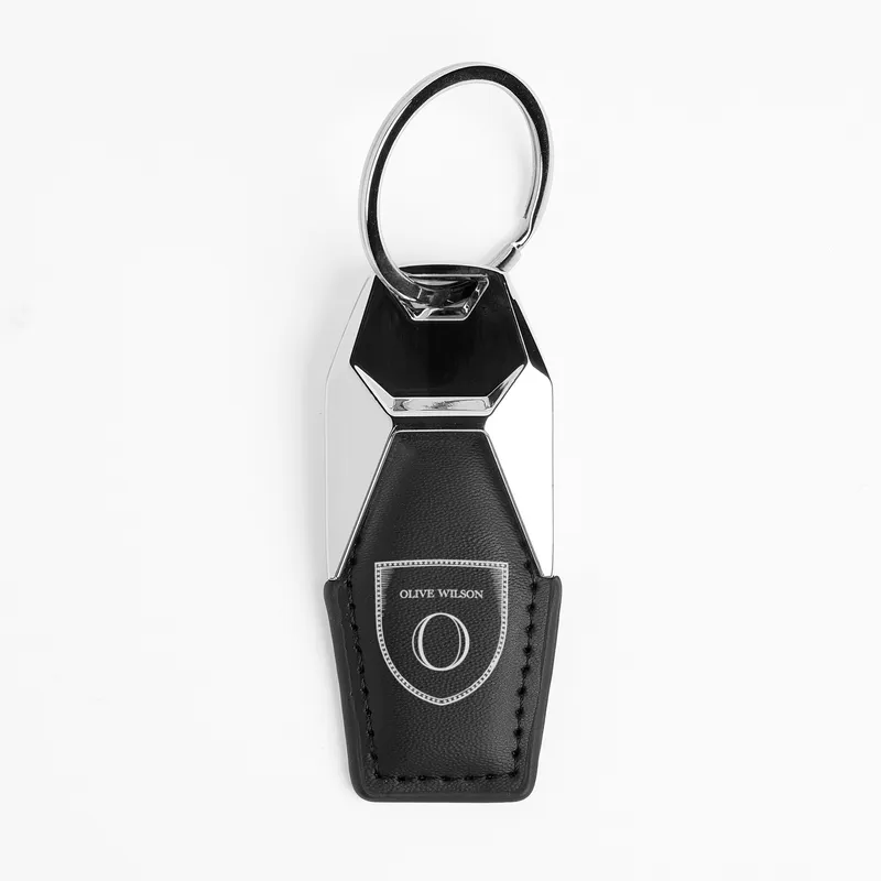 Personalised Leather Car Keyring for Men