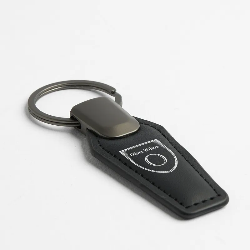 Personalized Leather Car Keychain for Men