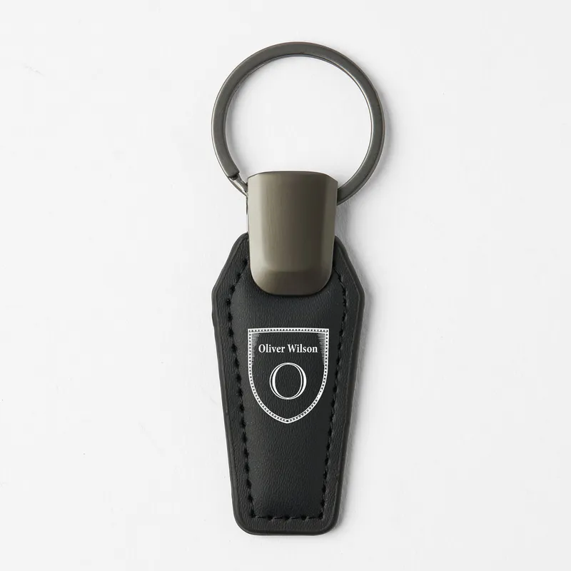 Personalized Leather Car Keychain for Men