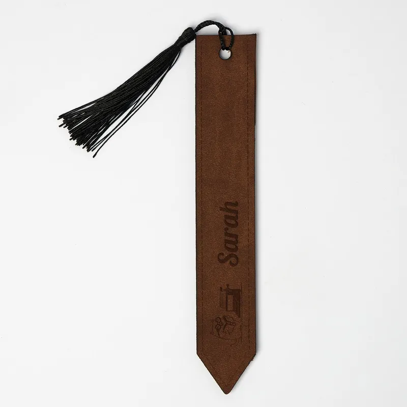 Personalised Leather Cat Bookmark Set for Book Lovers