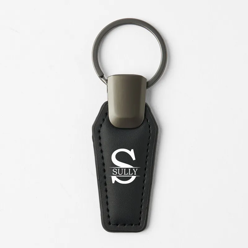 Personalised Leather Initial Keyring