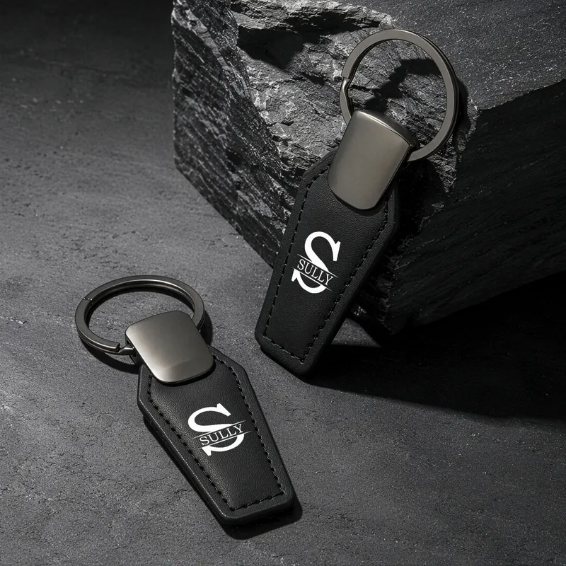Personalised Leather Initial Keyring