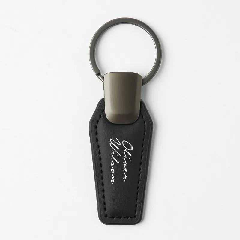 Personalized Leather Keychain with Signature Style